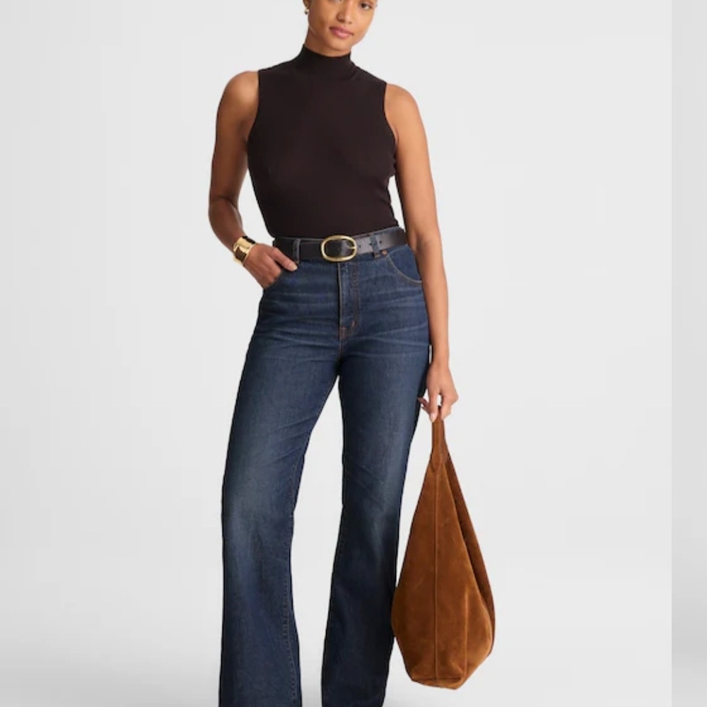 Madewell Women's Bootcut Jeans - Dark Blue - Picture 5 of 5
